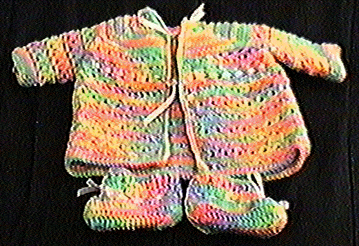 Multi-colored baby outfit